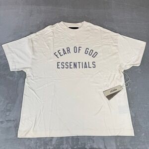 Fear of God Essentials Tee T-Shirt Mens Medium White Relaxed Crewneck Cotton NWT
